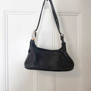 1980 VINTAGE Coach Legacy Black Leather 9059 Shoulder Bag Black Hobo Purse
